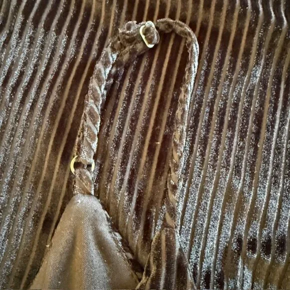 Wild Fable Large Slip Dress Velvet Lace Black Gothic Dark Boho Strappy - Picture 9 of 9